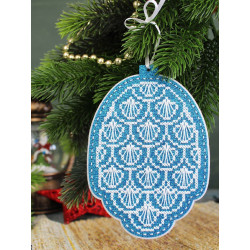 Kreuzstich-Set "Neujahrsspielzeug: Winterzapfen" 14x10 cm ST-1086