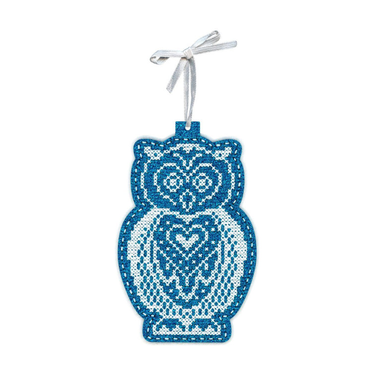 Cross stitch kit "New Year's Toy: Snowy Owl" 14x9 cm ST-1087
