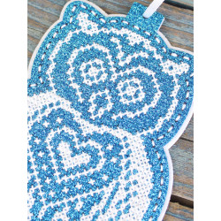 Cross stitch kit "New Year's Toy: Snowy Owl" 14x9 cm ST-1087