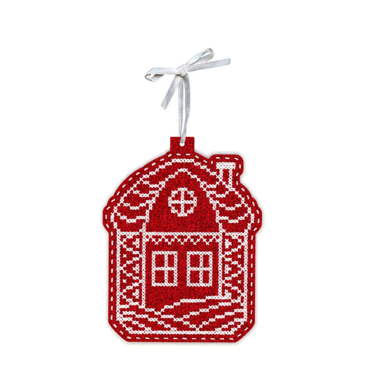 Cross stitch kit "New Year's Toy: House in the snow" 13x11 cm ST-1089