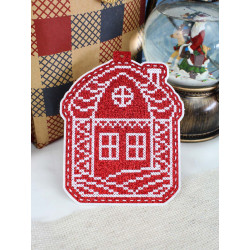 Cross stitch kit "New Year's Toy: House in the snow" 13x11 cm ST-1089