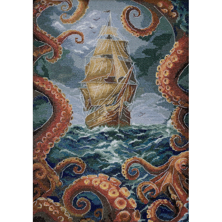 Kryželiu siuvinėjimo rinkinys "Bedugnė" 18x27 cm AAH-292