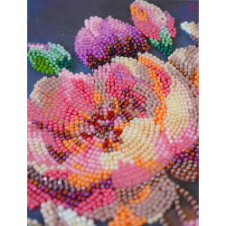 Pagrindinis karoliukų siuvinėjimo rinkinys "Žydinčios mintys" 26x39 cm AAB-958