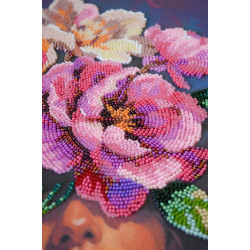 Pagrindinis karoliukų siuvinėjimo rinkinys "Žydinčios mintys" 26x39 cm AAB-958