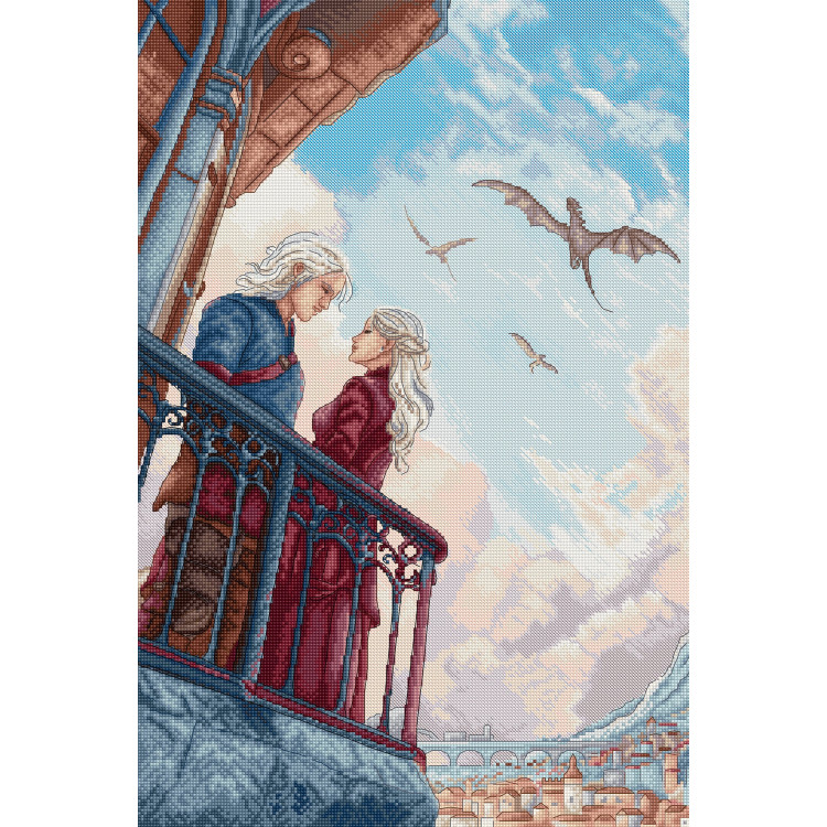 Kreuzstich-Set "Hearts Over Kings" 29 x 43 cm SLETIL9961