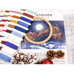 Kreuzstichset „Heiligabendflug“ 51 x 35 cm SLETIL9959