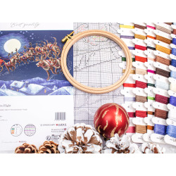 Kreuzstichset „Heiligabendflug“ 51 x 35 cm SLETIL9959