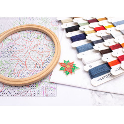 Kreuzstich-Set "Winterpferd" 20x20cm SLETIL9955