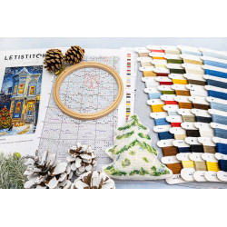 Kreuzstich-Set "Viktorianische Weihnachten" 19x39cm SLETIL9953