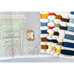 Kreuzstich-Set "Viktorianische Weihnachten" 19x39cm SLETIL9953