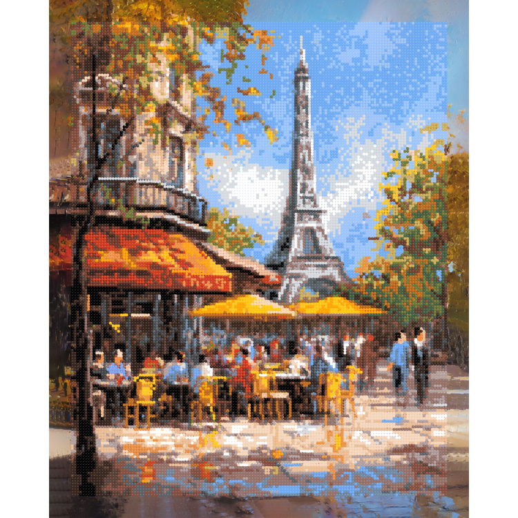 Deimantinis paveikslas su porėmiu "Paryžiaus gatvė" 40x50 cm DP437