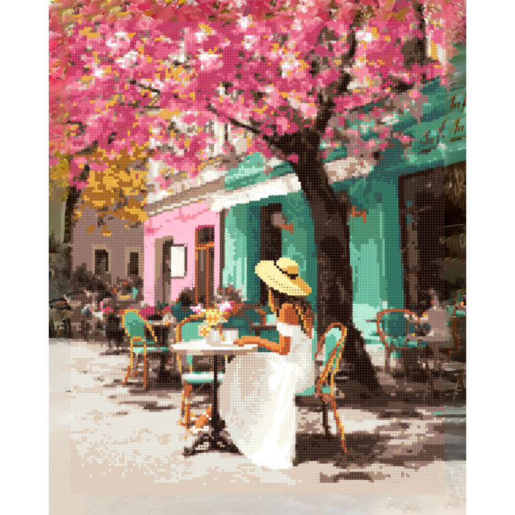 (Nebegaminamas) Deimantinis paveikslas su porėmiu "Žydinti diena" 40x50 cm DP435