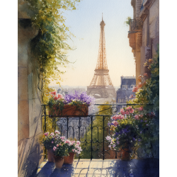 Diamond painting with subframe "Eiffel Tower" 40x50 cm DP429