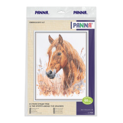 Kryželiu siuvinėjimo rinkinys PANNA "Stepėje tarp žolių" 26,5 x 33 cm PJ-7528