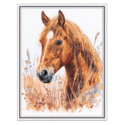 Kryželiu siuvinėjimo rinkinys PANNA "Stepėje tarp žolių" 26,5 x 33 cm PJ-7528