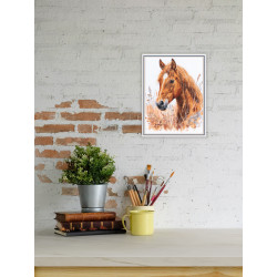 Kryželiu siuvinėjimo rinkinys PANNA "Stepėje tarp žolių" 26,5 x 33 cm PJ-7528