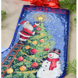 DIY Kreuzstich-Stiefel-Set „Entfache die Feier“ 18x27 cm AAHH-001