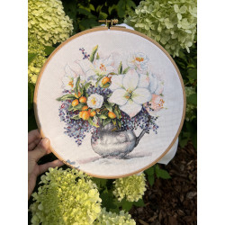 Набор для вышивания крестиком "Цветочный этюд" 23 х 24 см SANTS-13