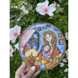 Набор для вышивания крестиком "Мамино тепло" 19 х 19 см SANM-41