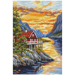 Zählkreuzstich-Set "Lakeside Cottage" CDABC8103