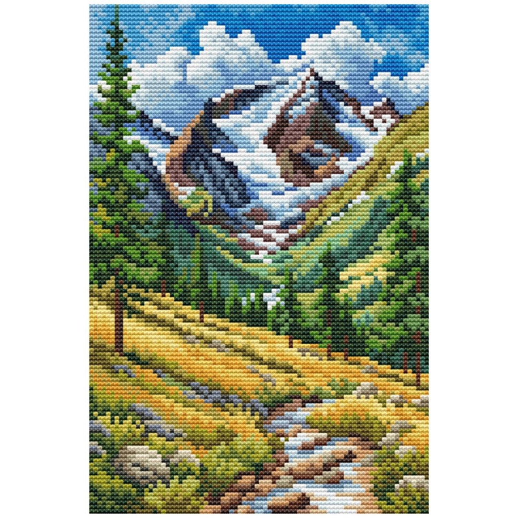 Gezählter Kreuzstichpackung "Bergpfad" CDABC8104