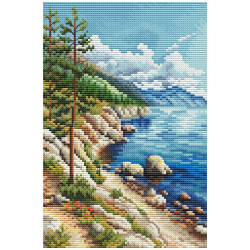 Zählkreuzstich-Set "Abstieg zum Azure Lake" CDABC8105