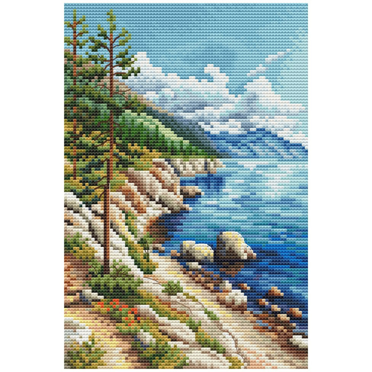 Zählkreuzstich-Set "Abstieg zum Azure Lake" CDABC8105