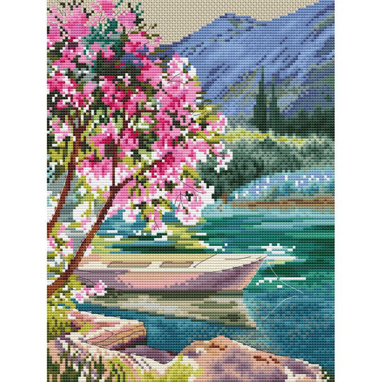 Zählkreuzstich-Set "Morgen in Rosa" CDABC8139