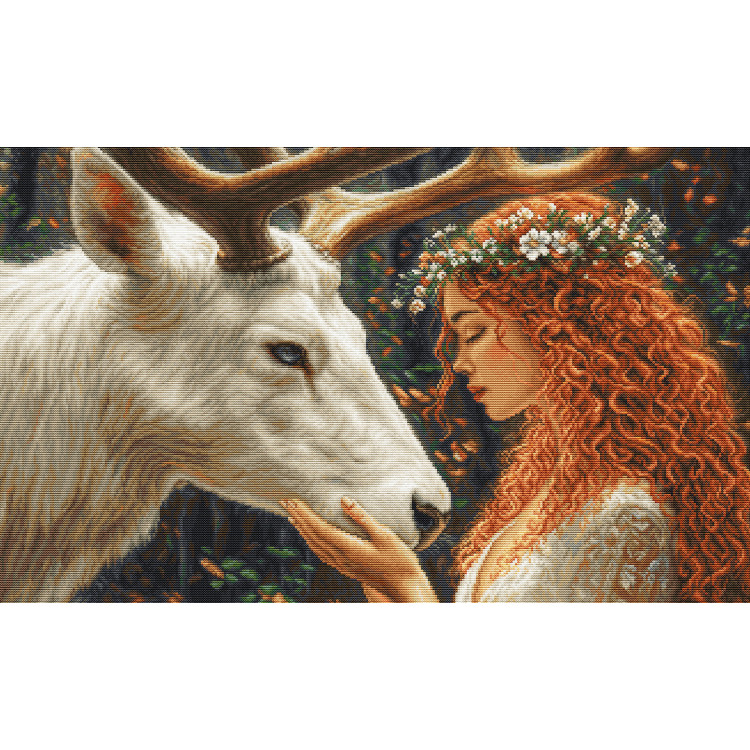 Kryželiu siuvinėjimo rinkinys. „Švelni miško dvasia“ 33 x 20 cm SG724