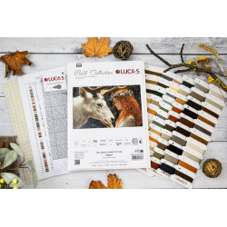 Kryželiu siuvinėjimo rinkinys. „Švelni miško dvasia“ 33 x 20 cm SG724