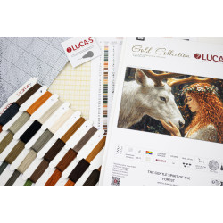 Kryželiu siuvinėjimo rinkinys. „Švelni miško dvasia“ 33 x 20 cm SG724