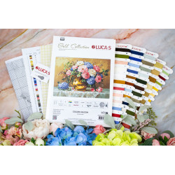 Kryželiu siuvinėjimo rinkinys. "Auksinis žiedas" 30x21 cm SG723