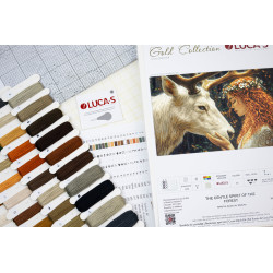 Kryželių siuvinėjimo rinkinys. „Švelnus miško dvasia“ 52 x 32 cm SB724