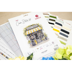 Kryželiu siuvinėjimo rinkinys. "Golfo krautuvėlė" 24 x 25 cm SB1438