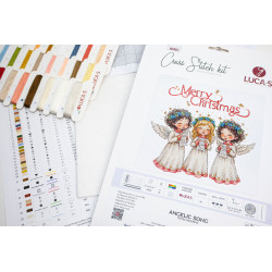 Kryželiu siuvinėjimo rinkinys. "Angelic Song" 22 x 22 cm SB1437