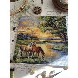 Kryželių siuvinėjimo rinkinys "Gimtosios žemės" 19 х 19 cm SANR-58