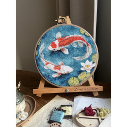 Kryželiu siuvinėjimo rinkinys "Karpiai" 21,5 х 20 cm SANK-71