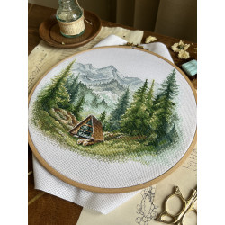 Набор для вышивания крестом "Наедине с природой" 23 х 19 см SANN-38