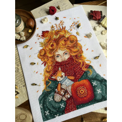 Набор для вышивания крестиком "Душа осени" 22,5 х 31 см SAND-45