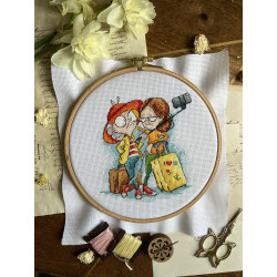 Kryželiu siuvinėjimo rinkinys "Močiutės keliautojos" 12 х 14 cm SANB-28
