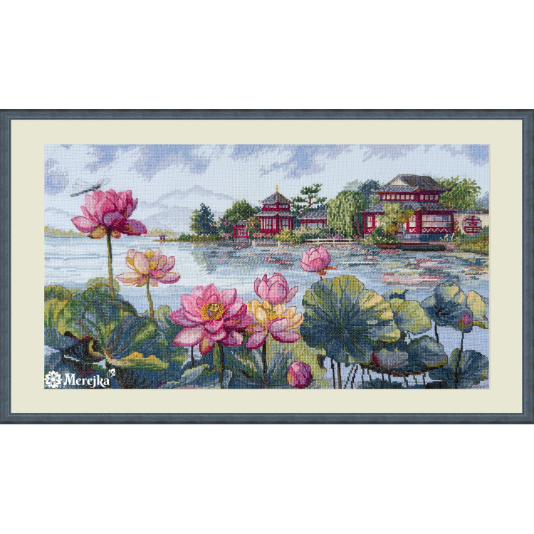 Kryželiu siuvinėjimo rinkinys "Lotus Dreams" 24x44 SK281