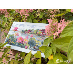 Kryželiu siuvinėjimo rinkinys "Lotus Dreams" 24x44 SK281