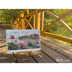 Kryželiu siuvinėjimo rinkinys "Lotus Dreams" 24x44 SK281