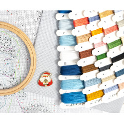 Набор для вышивания крестом "Секретная остановка Санты" 29x40 см SLETIL9964