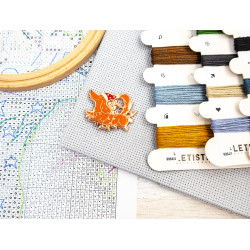 Набор для вышивания крестом "Секретная остановка Санты" 29x40 см SLETIL9964