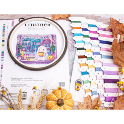 Kreuzstichset "Kürbis Latte Nächte" 20x17 cm SLETIL9962