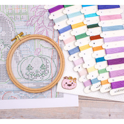 Kreuzstichset "Kürbis Latte Nächte" 20x17 cm SLETIL9962