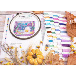 Kreuzstichset "Kürbis Latte Nächte" 20x17 cm SLETIL9962