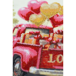 Vidutinio dydžio rinkinys siuvinėjimui karoliukais "Dovana Meilė" 20x20 cm AAMB-132