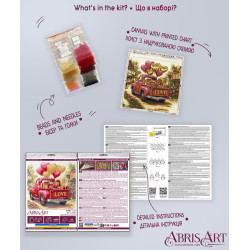 Vidutinio dydžio rinkinys siuvinėjimui karoliukais "Dovana Meilė" 20x20 cm AAMB-132